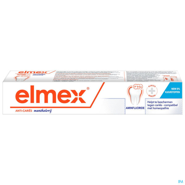 Packshot Elmex Anti-caries Z/menthol Dentifrice Tube 75ml