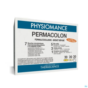 Packshot Permacolon Sach 20+caps 20+20 Physiomance Phy138b