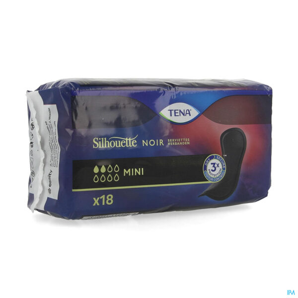 Packshot Tena Silhouette Mini Noir Pad 18