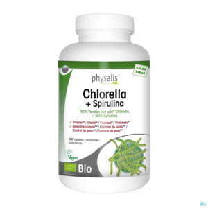 Packshot Physalis Chlorella + Spirulina Comp 500