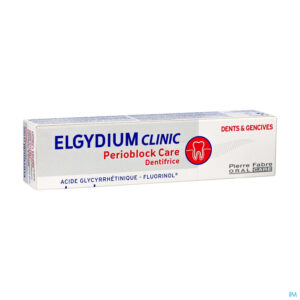 Packshot Elgydium Clinic Tandpasta Perioblock Care 75ml
