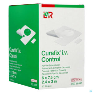 Packshot Curafix I.v. Control 6x7,5cm 50