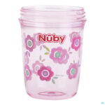 Productshot Nuby 360° Wonder Cup Uit Tritan Roze 240ml 6m+