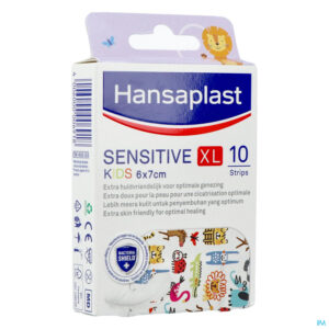 Packshot Hansaplast Sensitive Kids Xl 6x7cm Strips 10