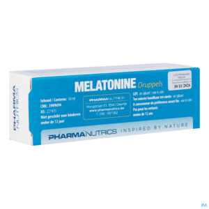 Packshot Melatonine Druppels 50ml Pharmanutrics