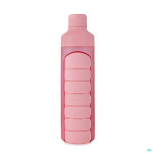 Productshot Yos Water Bottle & Pill Box Weekly Perfect Pink