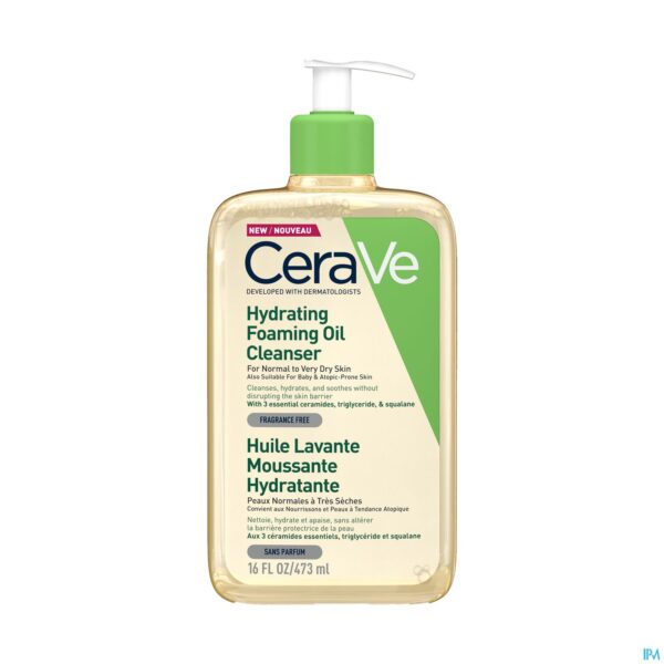 Packshot Cerave Hydraterende Schuimend Reinigingsolie 473ml Packshot Cerave Hydraterende Schuimend Reinigingsolie 473ml