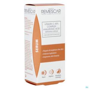 Packshot Remescar Vitamine C & Hyal. Zuur Herst. Serum 30ml