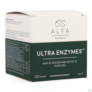 Packshot Alfa Ultra Enzymes Vcaps 120