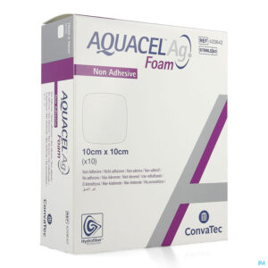 Packshot Aquacel Ag Foam Non Adhesief 10x10cm 10