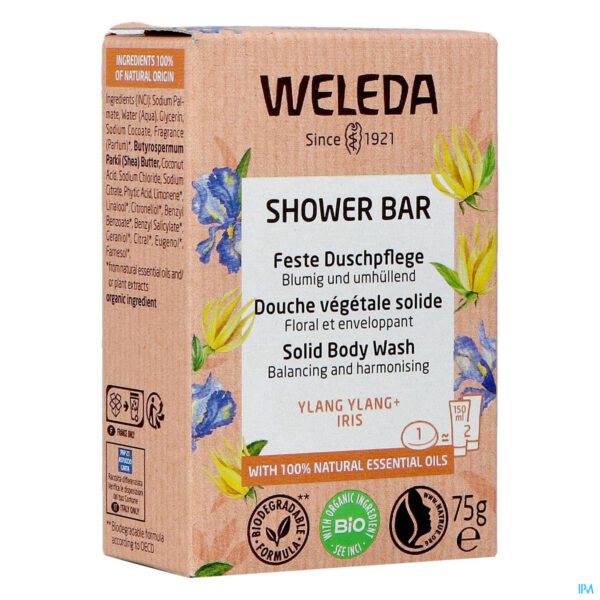Packshot Weleda Shower Bar Ylang Ylang + Iris 75g