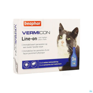 Packshot Beaphar Vermicon Line-on Kat 3x1ml