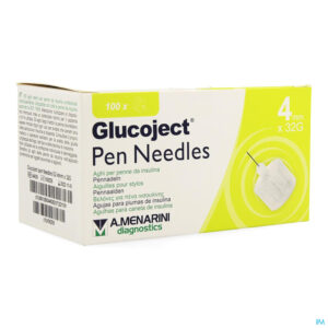 Packshot Glucoject Pen Needles 4mm 32g