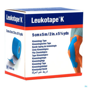 Packshot Leukotape K Kleefwindel Elast Lichtblauw 5cmx5m 1