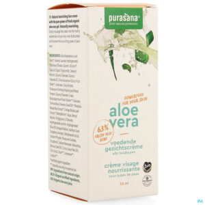 Packshot Purasana Vegan Aloe Vera Voedende Gezichtscr 50ml