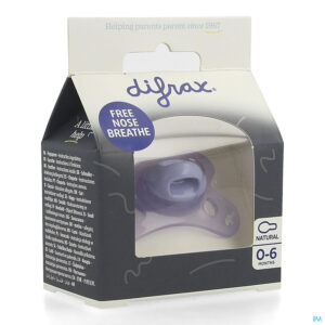Packshot Difrax Fopspeen Natural 0-6 M Special Ed. Lavendel