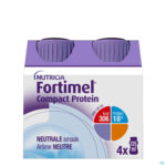 Packshot Fortimel Compact Protein Neutraal Flesjes 4x125 ml