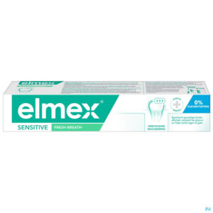 Packshot Elmex Sensitive Clean&fresh Tandpasta Tube 75ml