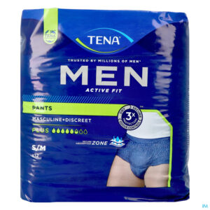 Packshot Tena Men Active Fit Pants Plus Blauw S/m 12 772512