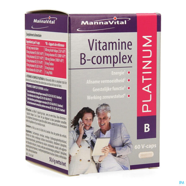 Packshot Mannavita Vitamine B Complex V-caps 60