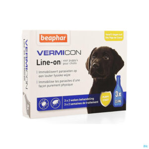 Packshot Beaphar Vermicon Line-on Puppy 3x1,5ml