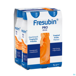Packshot Fresubin Pro Drink Tropische Vruchten Fl 4x200ml