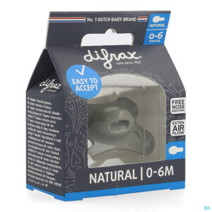 Packshot Difrax Fopspeen Natural 0-6m Uni/pure Assorti