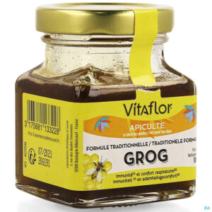 Packshot Vitaflor Grog Traditionele Formule Honing Pot 100g