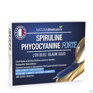 Packshot Spiruline Phycocyanine Forte Amp 20x5ml