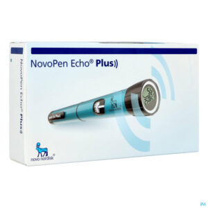 Packshot Novopen Echo Plus Blauw Injectiepen Insuline