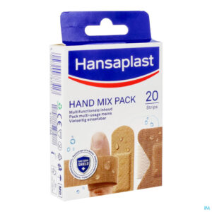 Packshot Hansaplast Pleisters Hand Mix Pack Strips 20