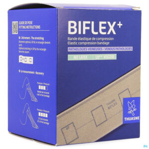 Packshot Thuasne Biflex 17+ Sterk Ijkteken Beige 10cmx4m