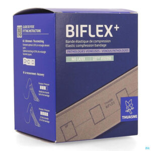 Packshot Thuasne Biflex 17+ Sterk Ijkteken Beige 10cmx3m