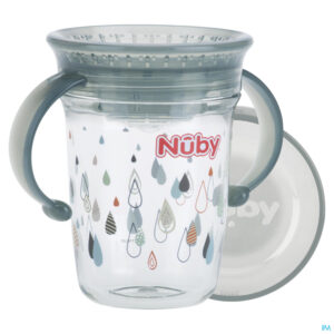 Productshot Nuby 360° Wonder Cup Uit Tritan Grijs 240ml 6m+