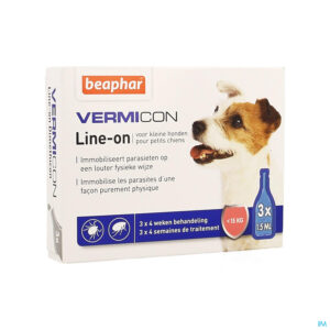 Packshot Beaphar Vermicon Line-on Kleine Hond 3x1,5ml