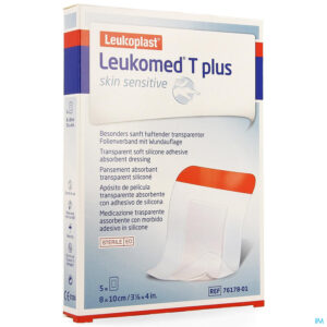 Packshot Leukomed T Plus Skin Sens. 8cmx10cm 5 7617801