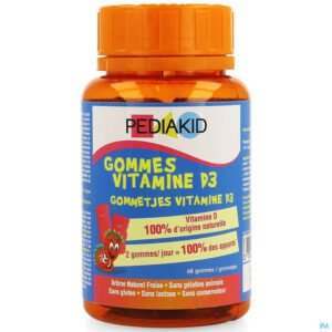 Packshot Pediakid Vitaminen D3 Gommetjes 68