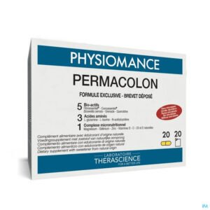 Packshot Permacol. S/prob.sach20+caps20 Physiomance Phy190b
