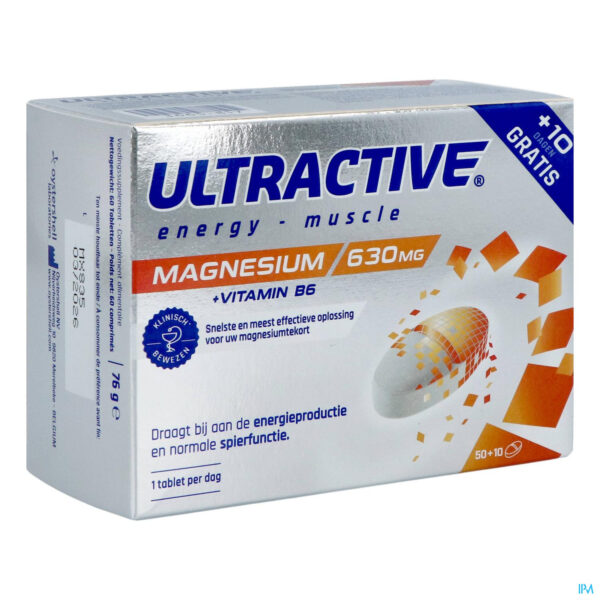 Packshot Ultractive Magnesium 630mg Comp 60