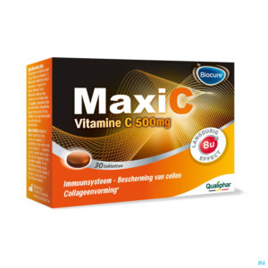 Packshot Maxi C Vitamine C 500 mg 30 tabletten