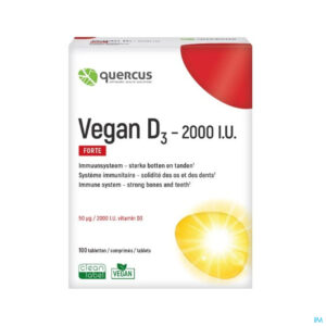 Packshot Quercus Vegan D3 2000 I.u. Comp 100