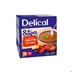 Packshot Delical Soupe Veloute Legumes Soleil 4x200ml
