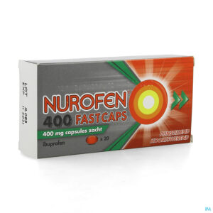 Packshot Nurofen 400 Fastcaps 400mg Pi Pharma Caps 20 Pip