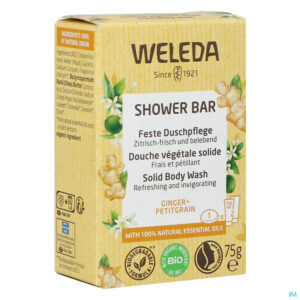 Packshot Weleda Shower Bar Gember + Petit Grain 75g