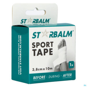 Packshot Star Balm Sport Tape 3,8cm X 10m Wit 1 Individ.