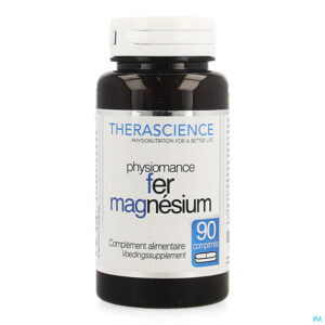 Packshot Ijzer Magnesium Tabl 90 Physiomance Phy274