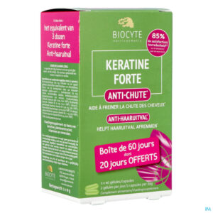 Packshot Biocyte Keratine Forte Haaruitval Caps 120