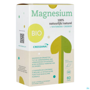Packshot Cressana Bio Magnesium + Waterkers Caps 60