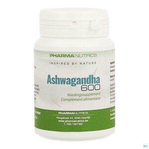 Packshot Ashwagandha 600mg V-caps 60 Pharmanutrics