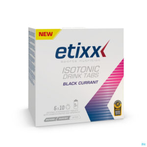 Packshot Etixx Isotonic Blackcurrant Bruistabl 6x10